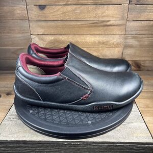 Kuru Kivi Shoes Womens Sz 11 Black Leather Slip On Comfort Flat Loafers Sneakers